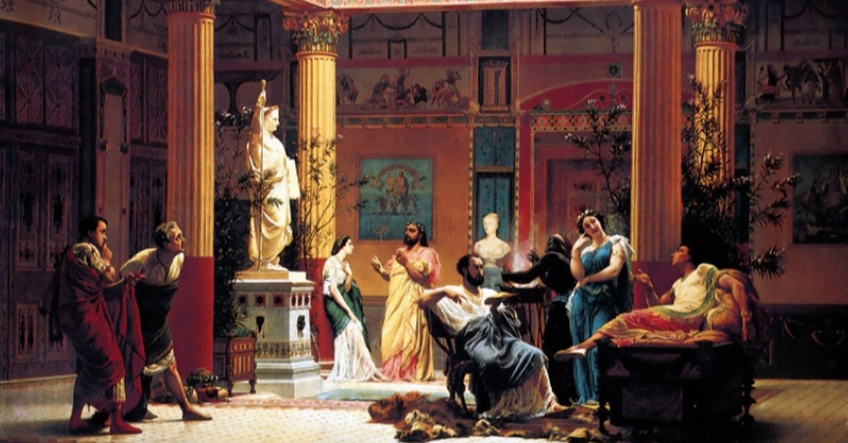 Gustave Boulanger, The flute concert (clientelismo nell'antica Roma)